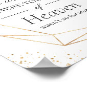 Poster Panneau de mariage à la mémoire élégant floral ros (Coin)