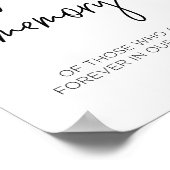 Poster Panneau de mariage à la mémoire moderne (Coin)