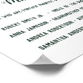 Poster Panneau de mariage à l'eucalyptus pour la mémoire (Coin)