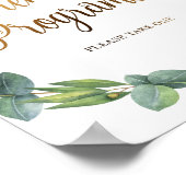 Poster Panneau de mariage au eucalyptus pour programmes d (Coin)