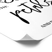 Poster Panneau de mariage aux pétales (Coin)