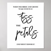 Poster Panneau de mariage aux pétales (Devant)