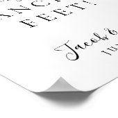 Poster Panneau de mariage aux pieds de danse modernes (Coin)