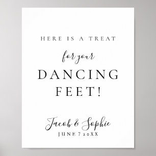 Poster Panneau de mariage aux pieds de danse modernes