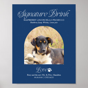 Poster Panneau de mariage avec boisson signature et photo