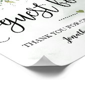 Poster Panneau de mariage avec eucalyptus succulent pour  (Coin)