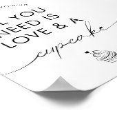 Poster Panneau de mariage avec gâteau cupcake moderne min (Coin)