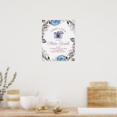 Poster Panneau de mariage avec stand photo floral Charme  (Cuisine)