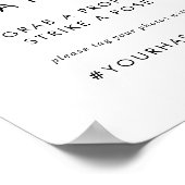 Poster Panneau de mariage avec station de selfie typograp (Coin)