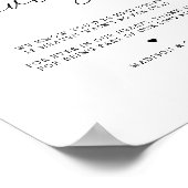 Poster Panneau de mariage avec un nœud vert sauge en souv (Coin)