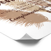 Poster Panneau de mariage Baby Shower Bar à beignets en h (Coin)