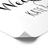 Poster Panneau de mariage, bienvenue, affiche, paillettes (Coin)