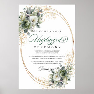 Poster Panneau de mariage Bohemian Eucalyptus Unplugged O