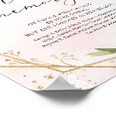 Poster Panneau de mariage bordeaux marsala rouge en souve (Coin)