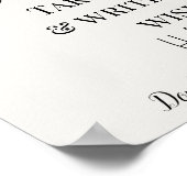 Poster Panneau de mariage botanique de fleurs florales ro (Coin)