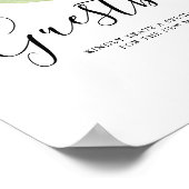 Poster Panneau de Mariage Botanique Feuille (Coin)