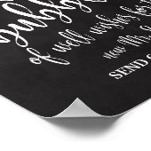 Poster Panneau de mariage Bubbles Send Off Chalkboard 8x1 (Coin)