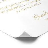 Poster Panneau de mariage calligraphié chic Station Sanit (Coin)