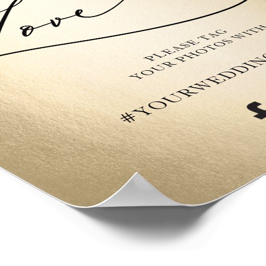 Poster Panneau de mariage Calligraphy Script Capture The  (Coin)