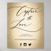 Poster Panneau de mariage Calligraphy Script Capture The  (Devant)