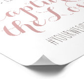 Poster Panneau de mariage Capture de l'amour Rose Poussié (Coin)