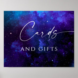 Poster Panneau de mariage Cartes & Cadeaux Nuit étoilée
