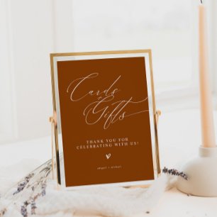 Poster Panneau de mariage Cartes et Cadeaux Minimalistes
