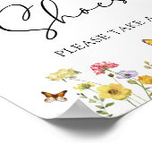 Poster Panneau de mariage Chaussures de danse de fleurs s (Coin)