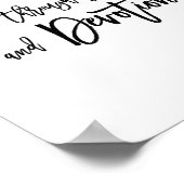 Poster Panneau de mariage chic lettrage mémorial (Coin)