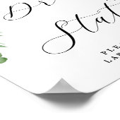 Poster Panneau de mariage chic pour la station de boisson (Coin)