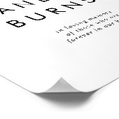 Poster Panneau de mariage chic typographique Cette bougie (Coin)
