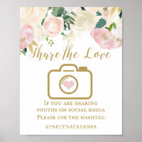 Panneau de Mariage Civil en Rose et Or