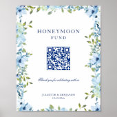 Poster Panneau de mariage Code QR Cadeau de Lune de Miel (Devant)
