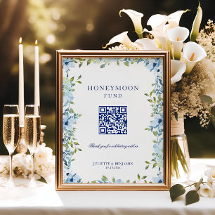 Poster Panneau de mariage Code QR Cadeau de Lune de Miel