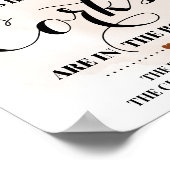 Poster Panneau de mariage Combien de bouchons tombent pou (Coin)