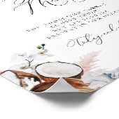 Poster Panneau de mariage commémoratif bleu poussiéreux d (Coin)