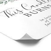 Poster Panneau de mariage commémoratif Romance florale (Coin)