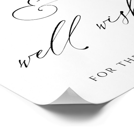 Poster Panneau de mariage Conseils et Vœux (Coin)