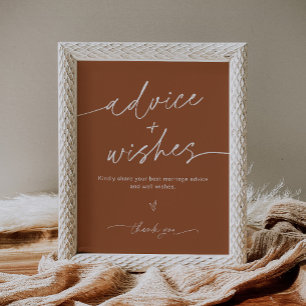 Poster Panneau de mariage Conseils et Vœux SIENNA