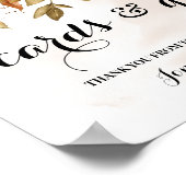 Poster Panneau de mariage d'automne de Fête de Fiançaille (Coin)