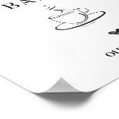 Poster Panneau de mariage de bar à café avec écriture (Coin)