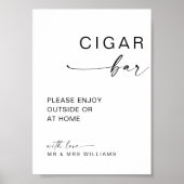 Poster Panneau de mariage de bar à cigares de mariage mod (Devant)