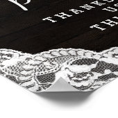 Poster Panneau de mariage de Booth Photo en bois rustique (Coin)