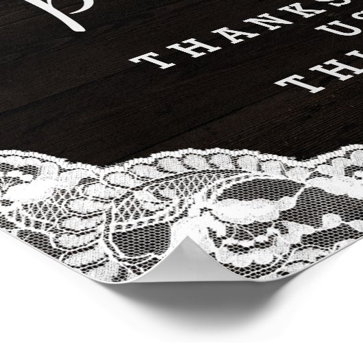 Poster Panneau de mariage de Booth Photo en Bois Rustique (Coin)