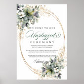 Poster Panneau de mariage de cérémonie débranchée au feui (Devant)