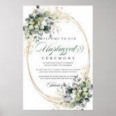 Poster Panneau de mariage de cérémonie débranchée Feuilla (Devant)