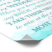 Poster Panneau de mariage de douche de mariée sirène ne d (Coin)