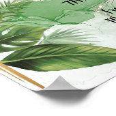 Poster Panneau de mariage de douche de mariée tropical Gi (Coin)