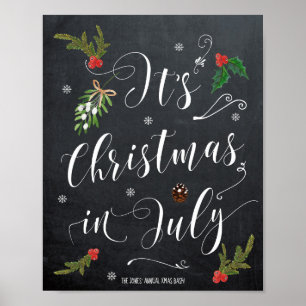 Poster Panneau de mariage de fête de Noël en juillet etc