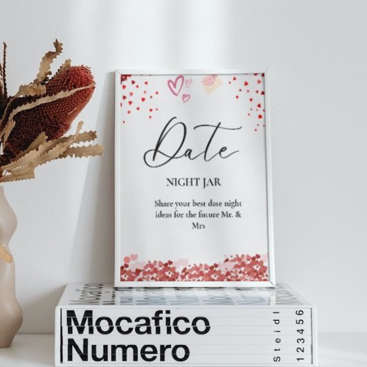 Poster Panneau de mariage de Fête des mariées valentine a